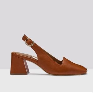 Miista Canar Brick Leather Sling Backs